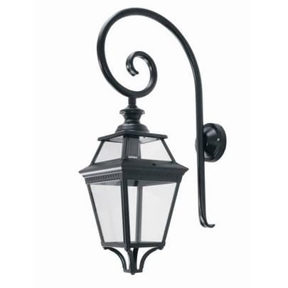 Roger pradier buitenlamp place des vosges 3 met krul wandlamp