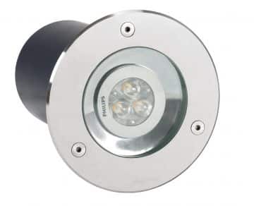 bitter samenzwering Tapijt Grondspot RVS rond met LED 4 of 6 watt, incl. 2 meter aansluitsnoer en  RVS316 cover