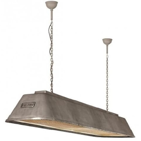 kapperszaak Berouw kanker Bizz plafondlamp 835 Frezoli zink finish industriele hanglamp