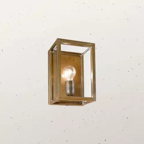 Quadro wandlamp Il Fanale 262.02.OT verouderd koper tuinextra buitenverlichting