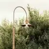 244.40.ORT Landelijke koperen buitenlamp Il Borgo Il Fanale verouderd koper lantaarnpaal tuinverlichting