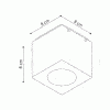 Cube XL Dexter design plafondlamp buitenlamp