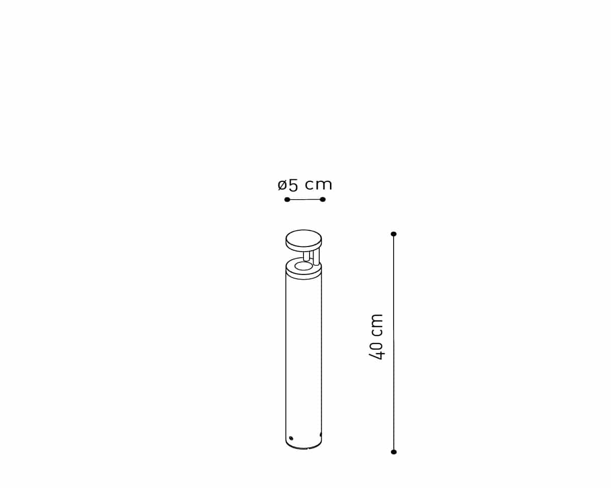 Torch B buitenlamp rvs dexter buitenverlichting 40 cm