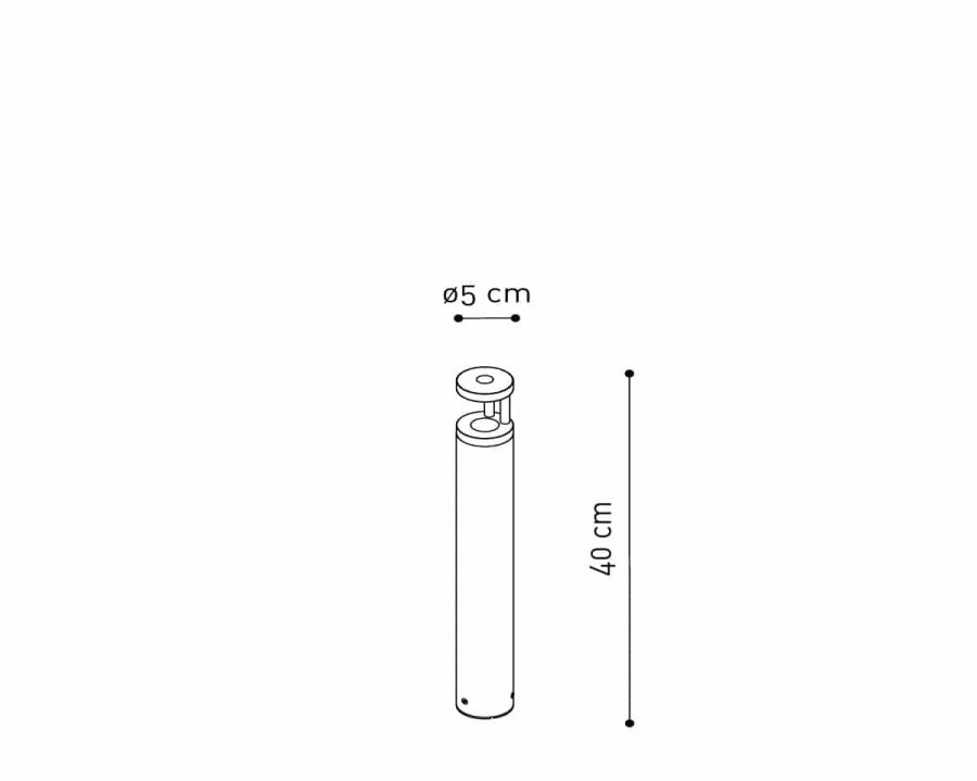 Torch C buitenlamp rvs dexter buitenverlichting 40 cm