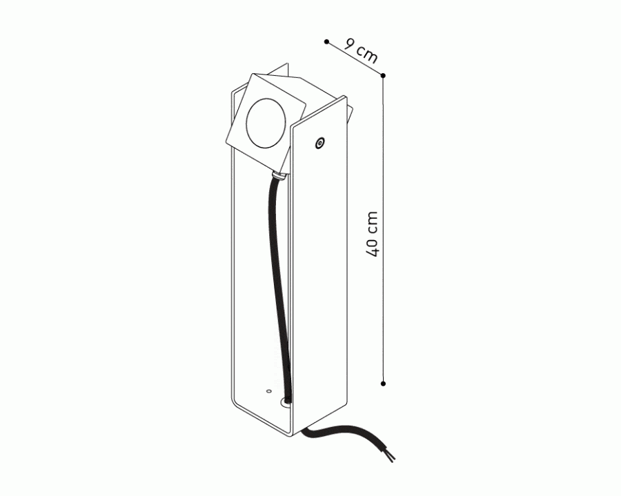 Tower dexter design spot buitenlamp