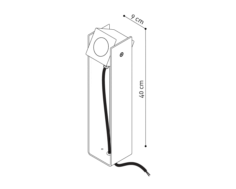 Tower dexter design spot buitenlamp