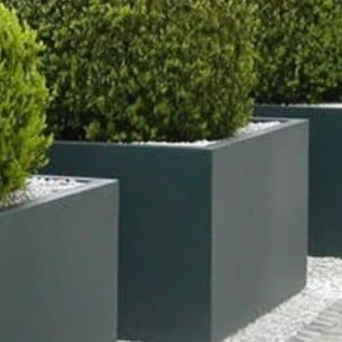 Bloembak aluminium antraciet tuinextra vierkant plantenbak