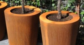 Bloembak plantenbak pot rond conisch roest cortenstaal tuinextra