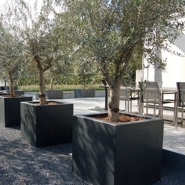 TuinExtra bloembakken specialist antraciet, polyester en aluminium