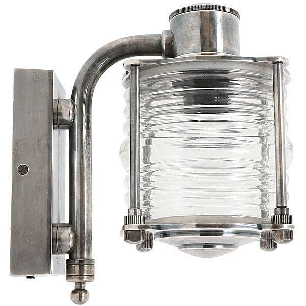 Tonen Wees Wanneer Industriële buitenlamp Tor antiek zilver scheepslamp