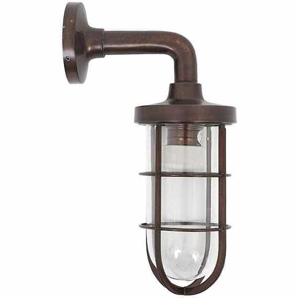 Buitenlamp Tristan antique brass messing verouderd