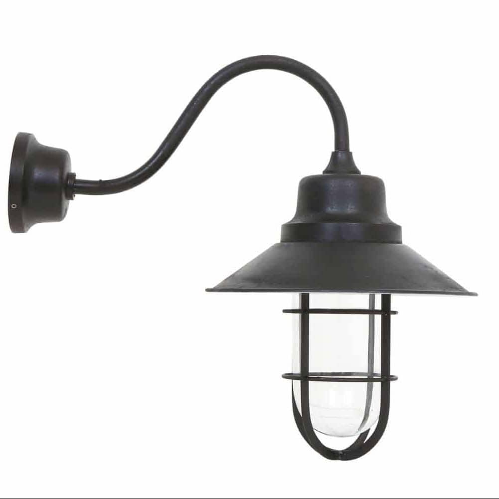 Victor terras Gedachte Industriële buitenlamp Vermont black finish scheepslamp zwart