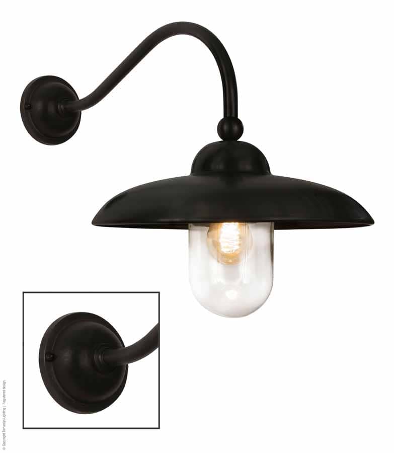 stallamp Lucco haaks tierlantijn 735 brons brown black finish buitenverlichting