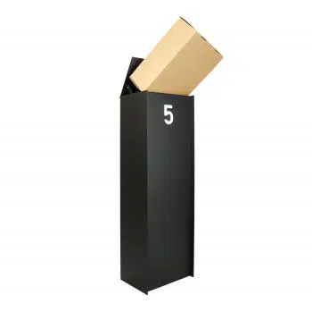 Dropbox s brievenbus pakketten zwart vierkant esafe tuinextra