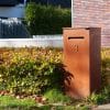 Pakketbrievenbus cortenstaal roest adezz tuinextra groningen case brievenbus pakketjes