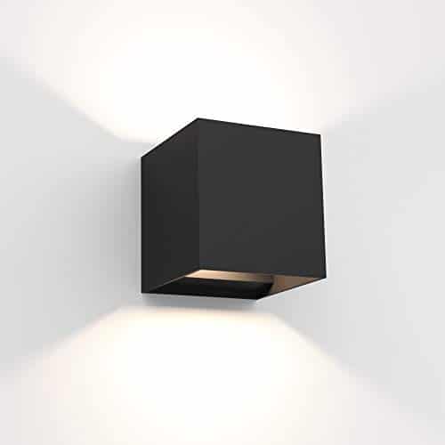 Duo wandlamp led buitenlamp verstelbaar zwart blok tuinextra