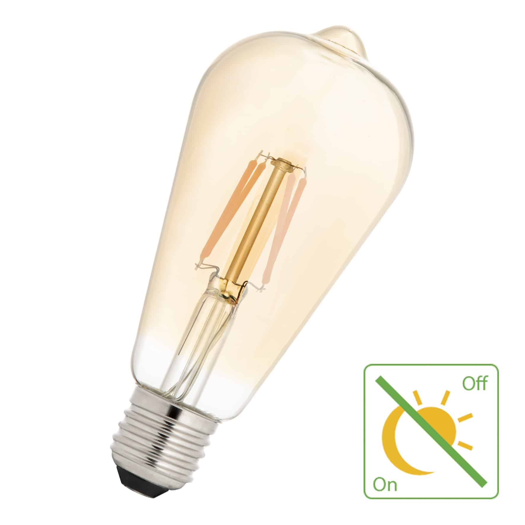 ledlamp sensor 2200 kelvin 4 watt schemersensor tuinextra ST64