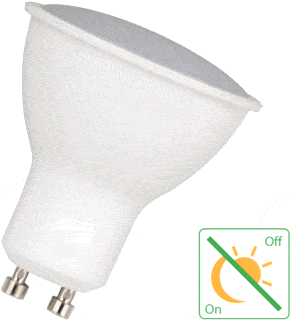 ledlamp sensor 2700 kelvin 4 watt schemersensor tuinextra gu10