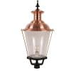Kap buitenlamp rond oud hollands echt glas groot 1532 koperen deksel
