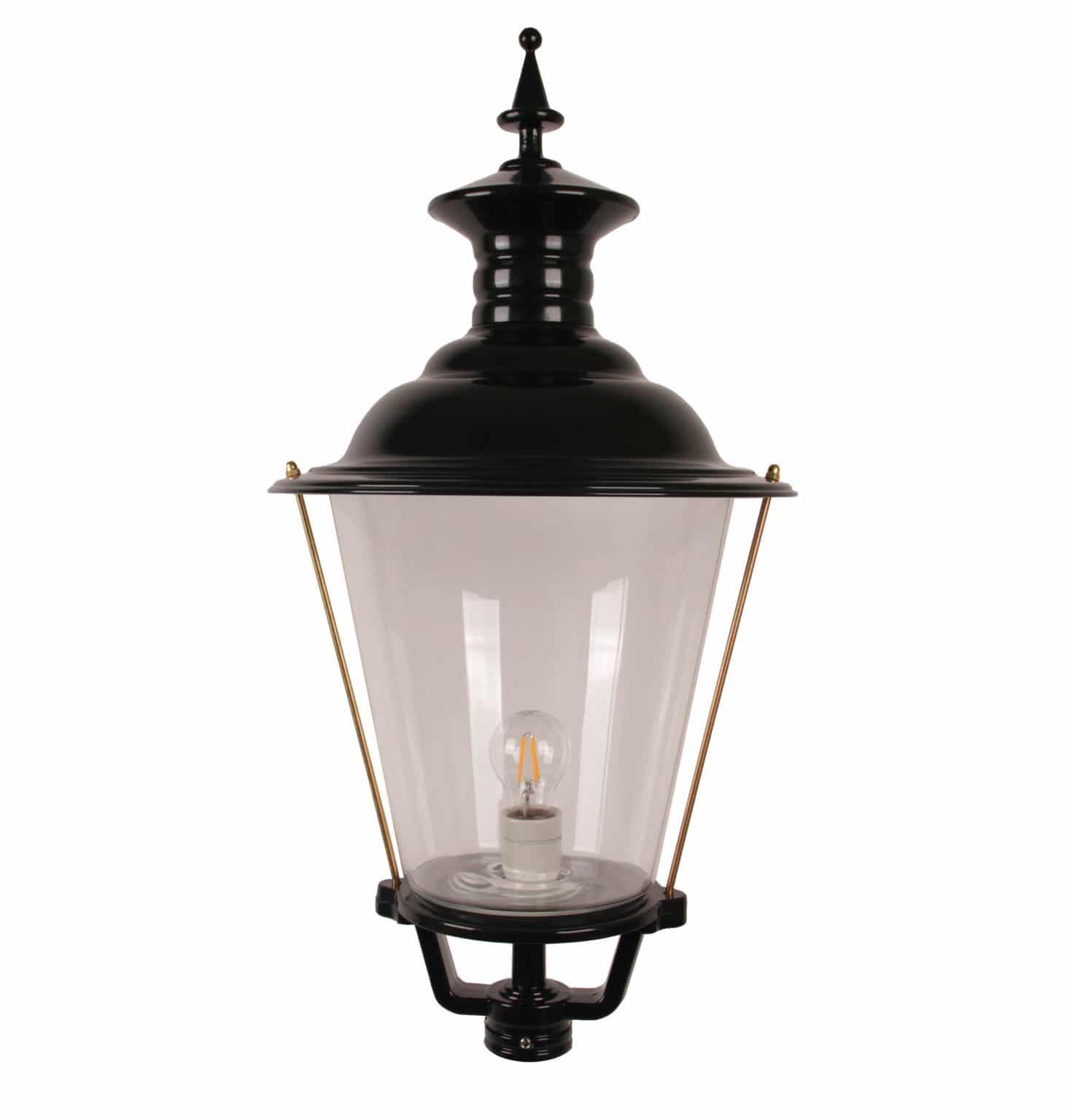 Kap rond buitenlamp 592 oud hollands donkergroen echt glas