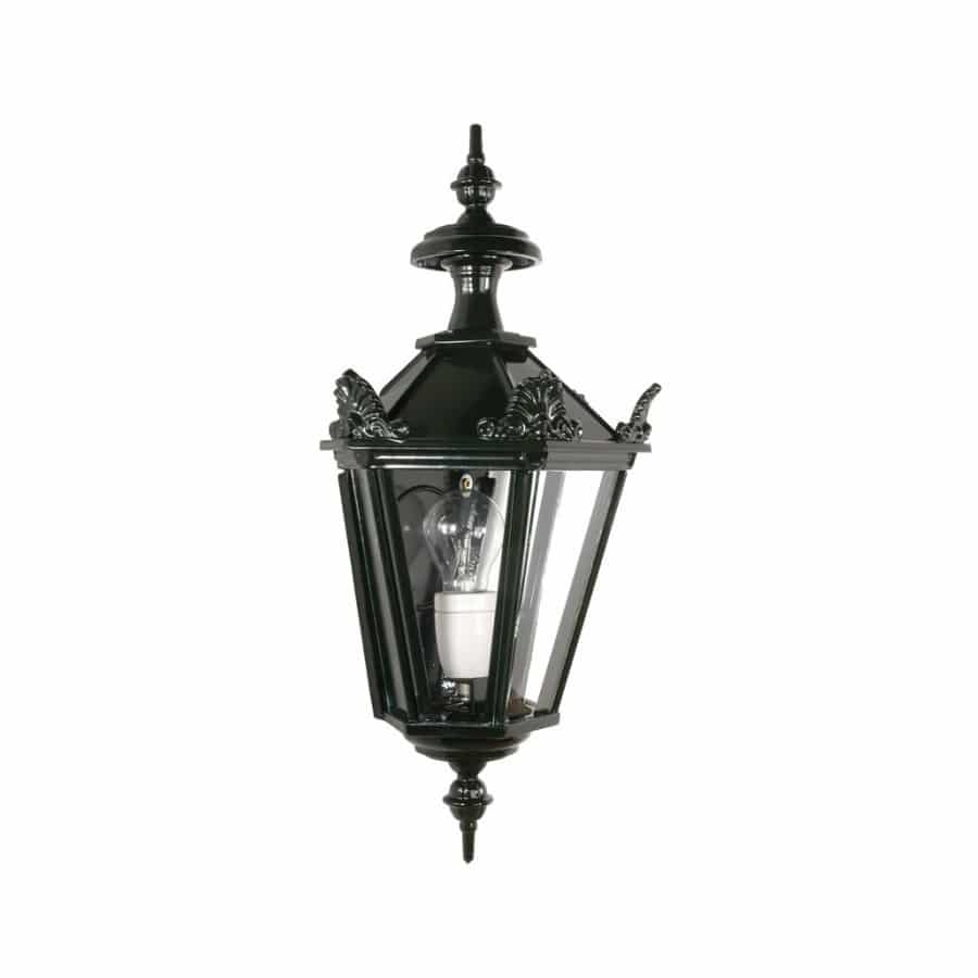 Buitenlamp OH536 zeskant plat met kroontjes donkergroen tuinextra buitenverlichting