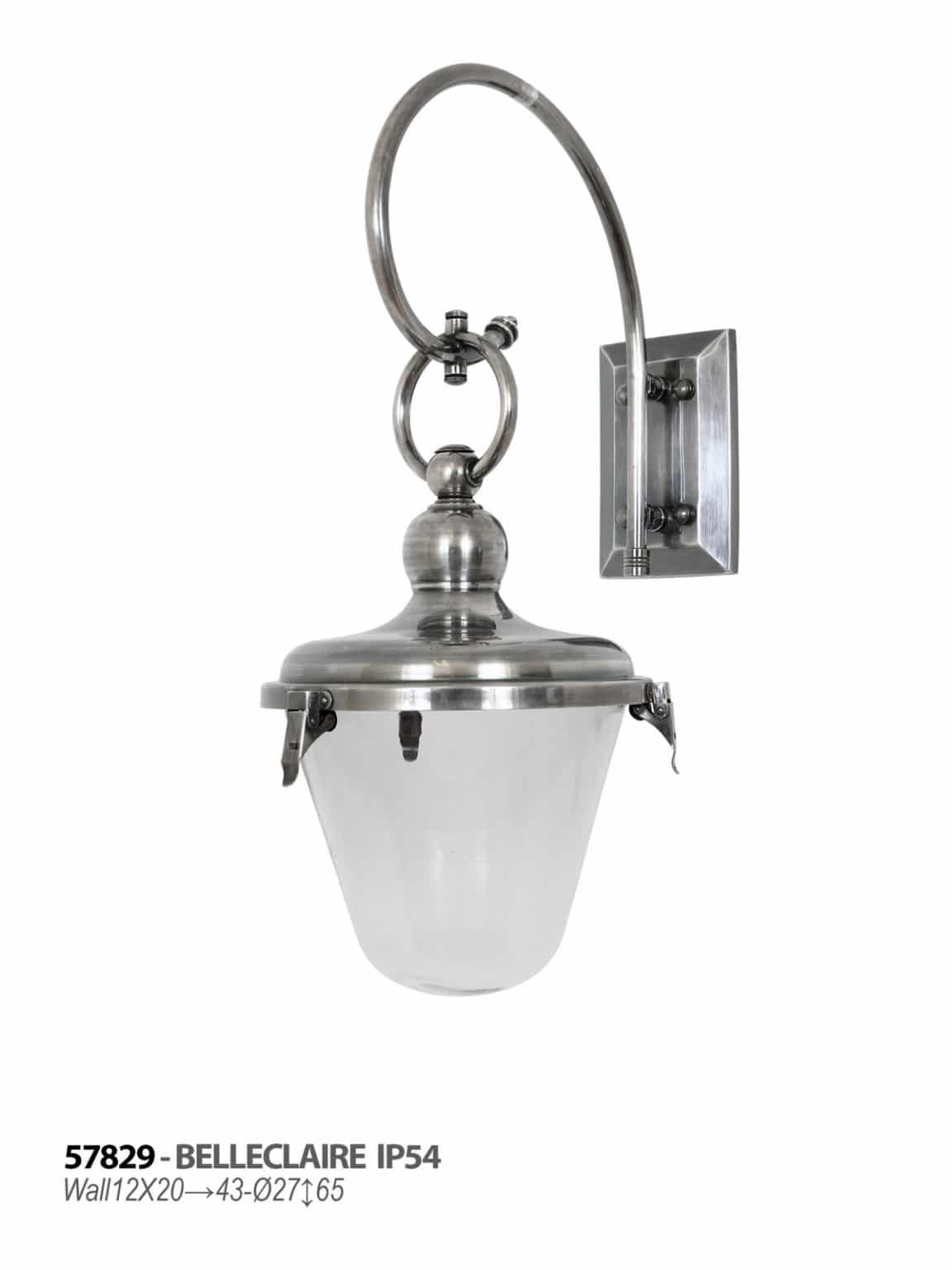 Buitenlamp Belle burned brown wandlamp krul tuinextra