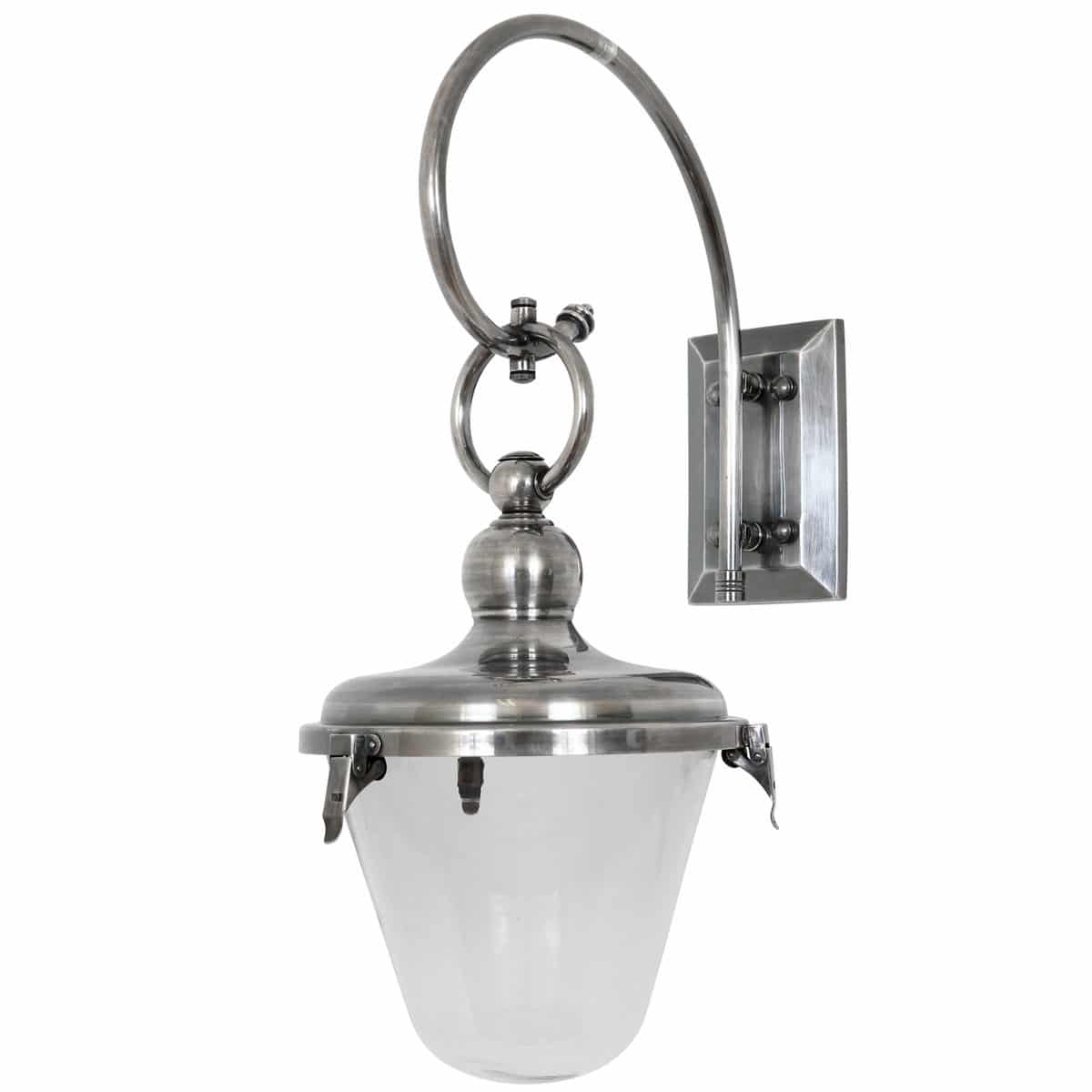 Buitenlamp Belle burned brown wandlamp krul tuinextra