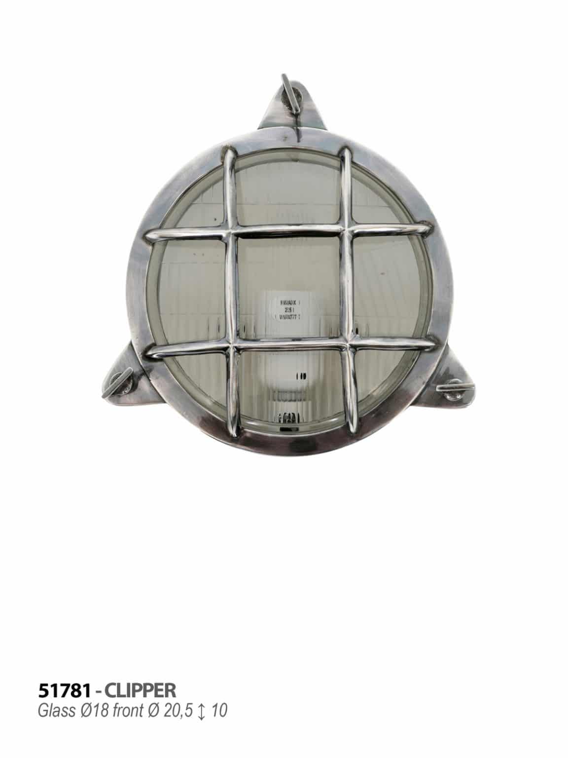 Clip maritiem buitenlamp zilver finish tuinextra