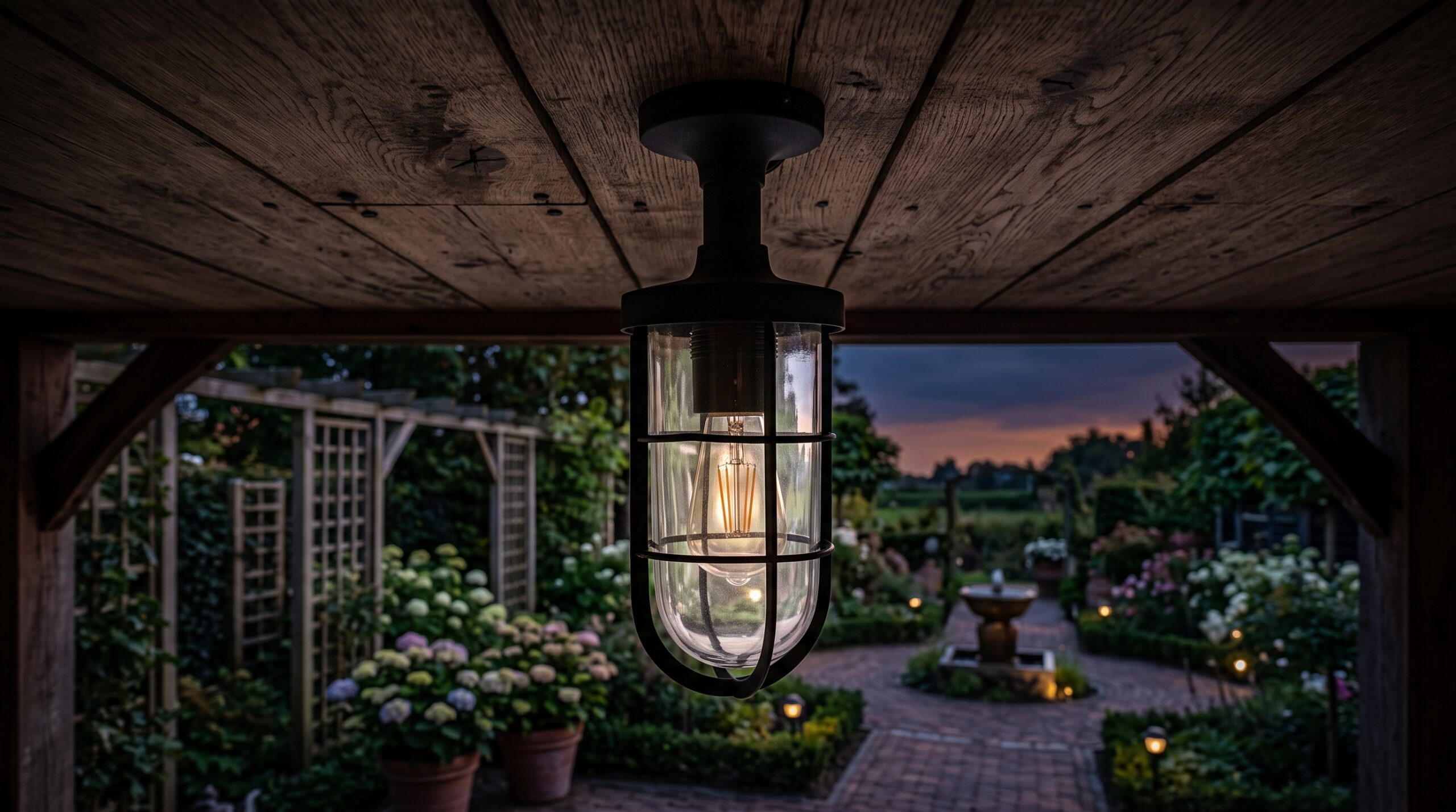 Plafondlamp Town zwart industrieel tuinextra buitenlampen