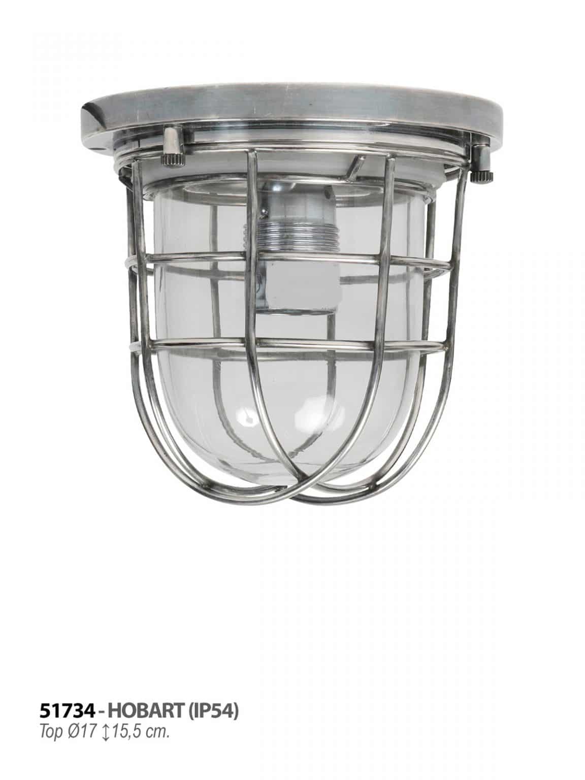 Hob plafondlamp zilver E27 tuinextra