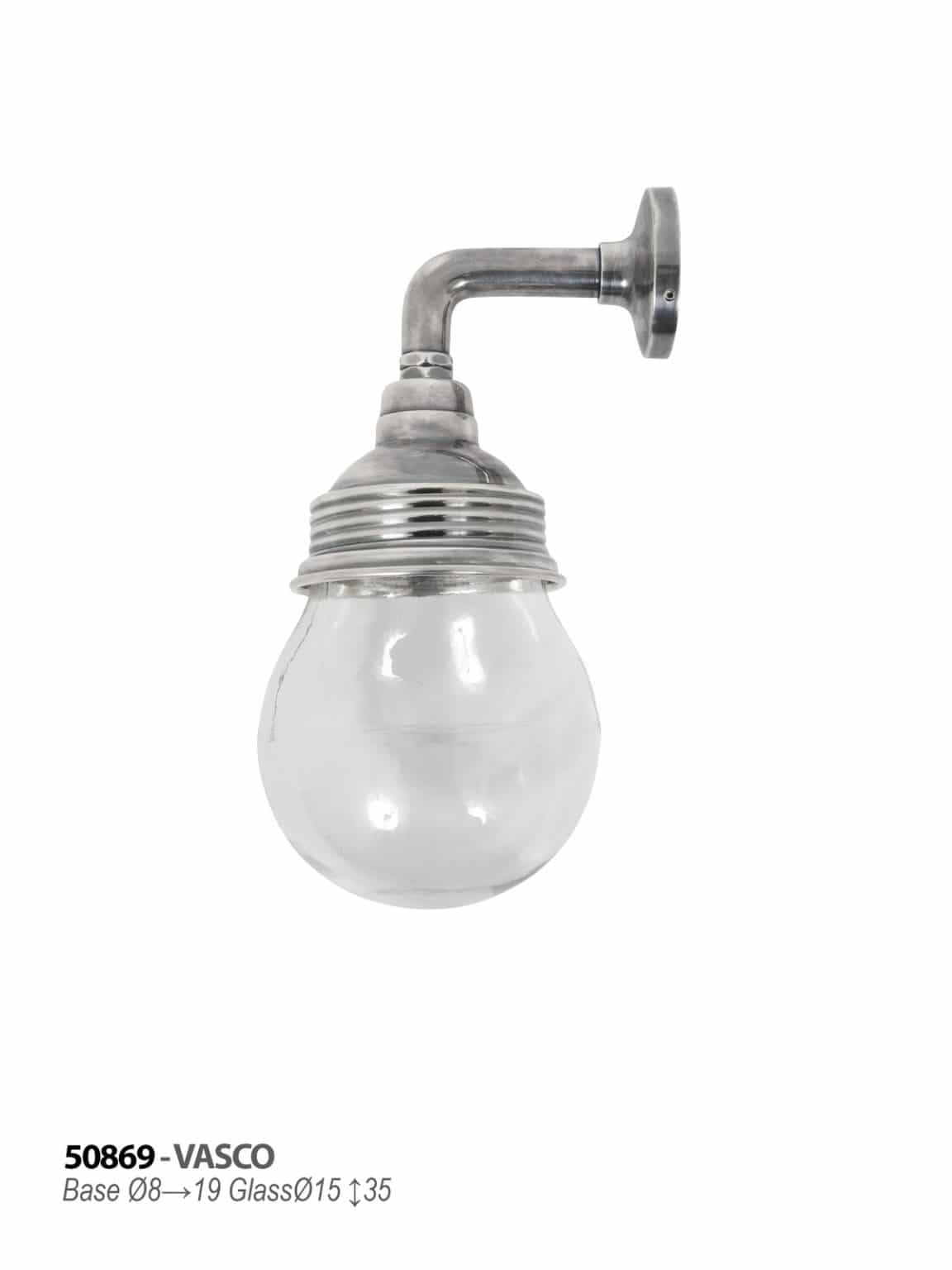 Vaco buitenlamp zilver messing bol tuinextra