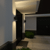 Frezoli Treviso 802.1.600 wandalmp up-downlight matzwart tuinextra buitenlampen