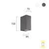 Tilos A2 buitenlamp up-downlight antraciet - Afbeelding 2