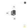 Tilos B3 buitenlamp downlight wit - Afbeelding 2