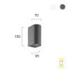 Tilos B4 buitenlamp up-downlight wit - Afbeelding 2
