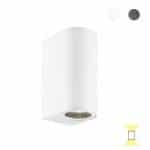 Tilos B4 rond buitenlamp tuinextra up-downlight wandlamp wit GU10
