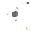 Tilos A 1 buitenlamp downlight wit - Afbeelding 2