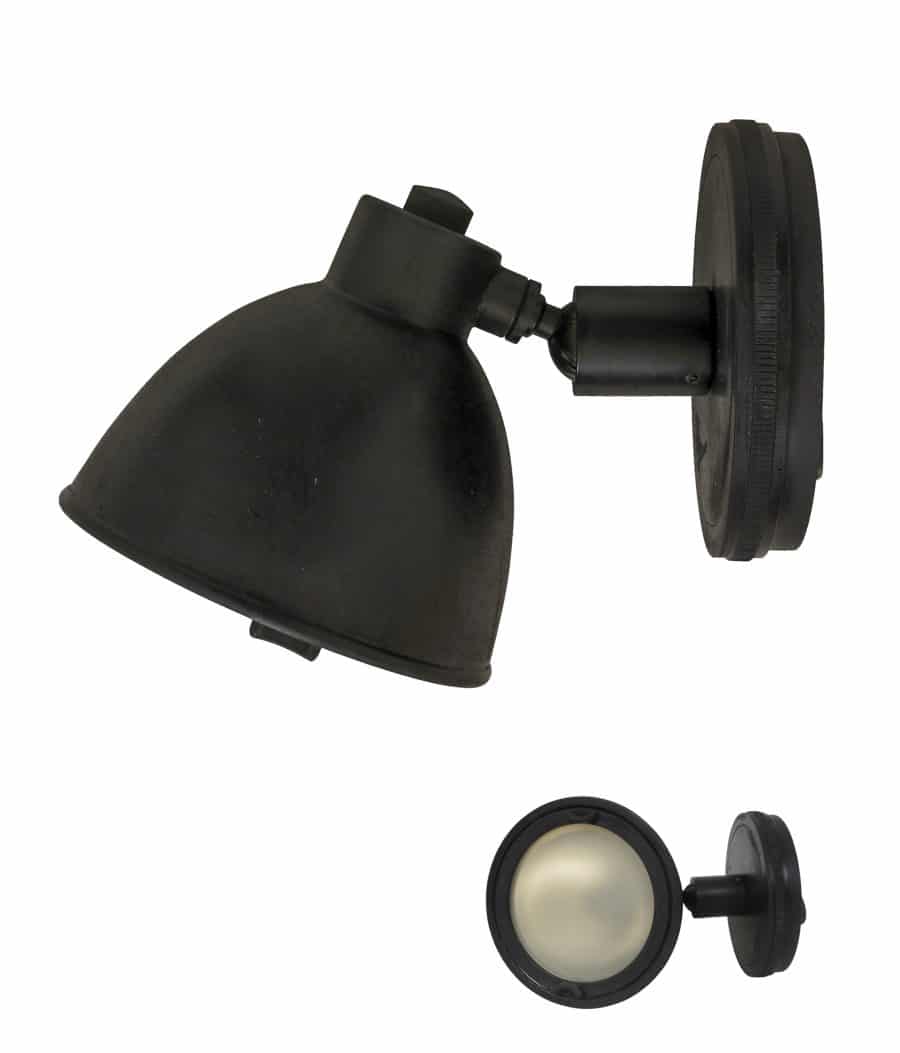 wandlamp spot Timo messing zwart gu10 tuinextra buitenlampen