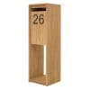 Brievenbus teak hardhout tuinextra gepersonaliseerd met huisnummer
