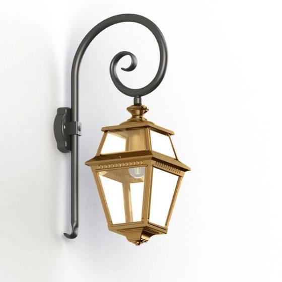 Roger pradier wandlamp krul zwart messing place des vosges 2