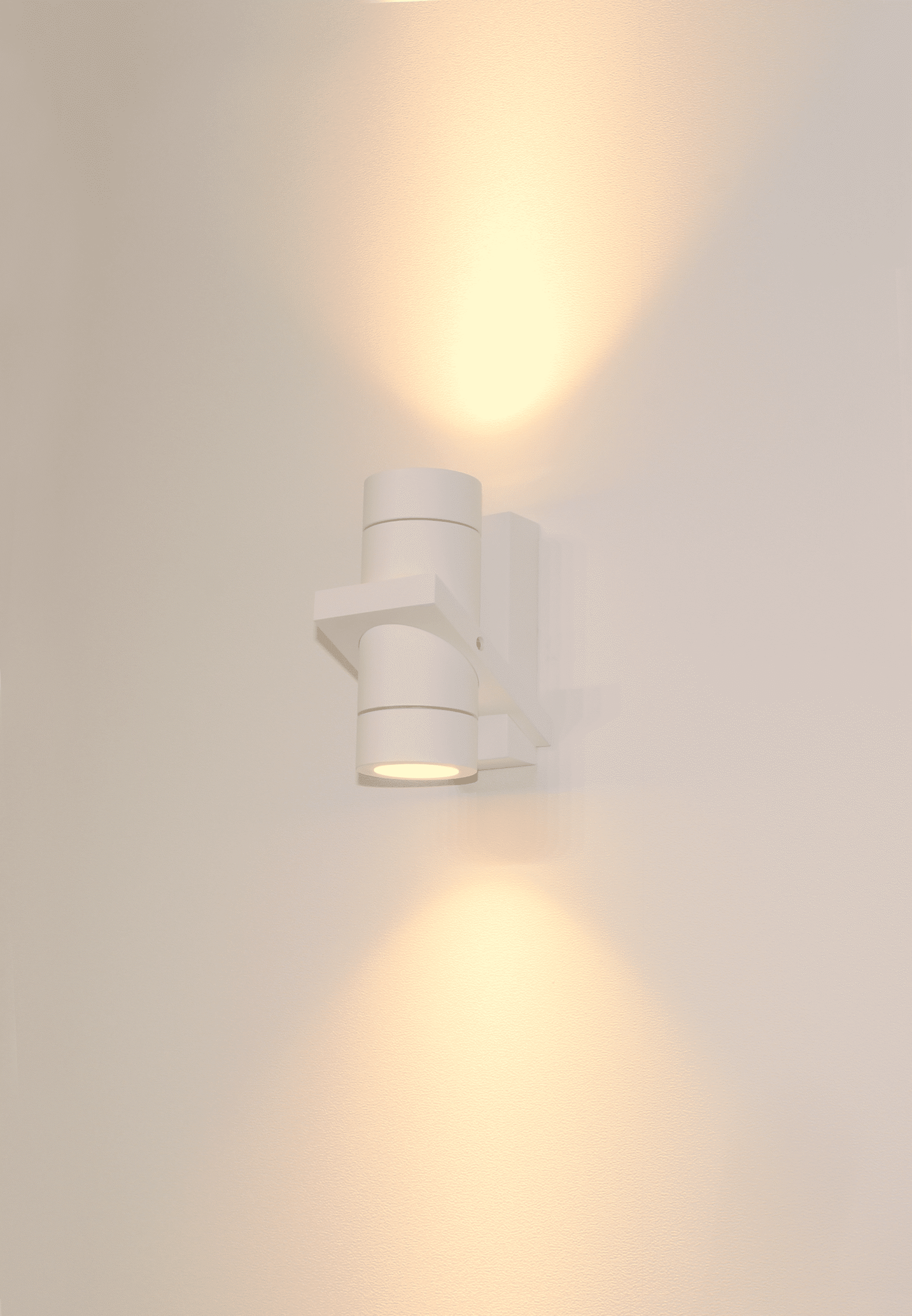 Buitenspot wandlamp Double gu10 wit up-down light artdelight
