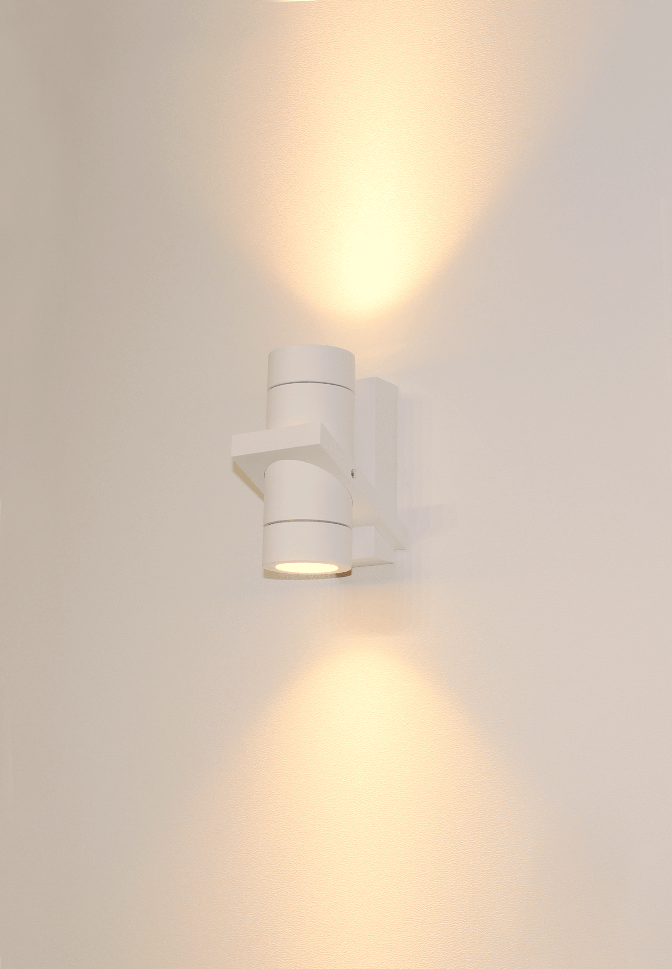 Buitenspot wandlamp Double gu10 wit up-down light artdelight