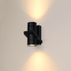 Buitenspot wandlamp Double gu10 zwart up-down light artdelight buitenlampen