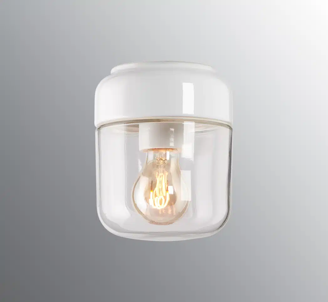 Ifo Electric Ohm 140/170 buitenlamp wandlamp porselein plafondlamp TuinExtra helder glas