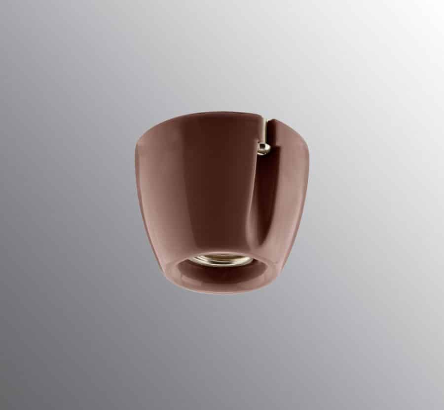 wandlamp plafondlamp Ifo electric basic fitting porselein E27 bruin tuinextra