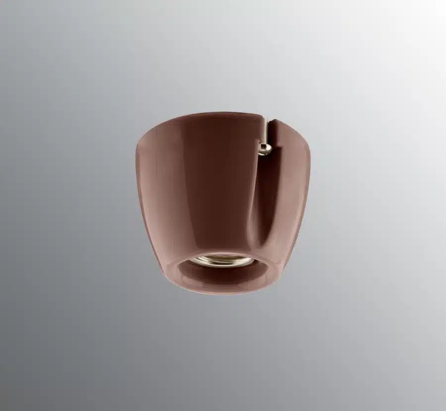 wandlamp plafondlamp Ifo electric basic fitting porselein E27 bruin tuinextra