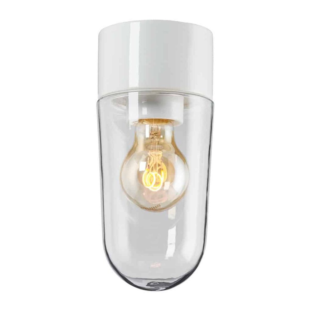 wandlamp plafondlamp stallamp stable glas wit E27 tuinextra porselein