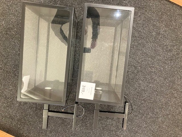 Buitenlamp vierkant zwart Rio XL opruiming wandlamp groot tuinextra