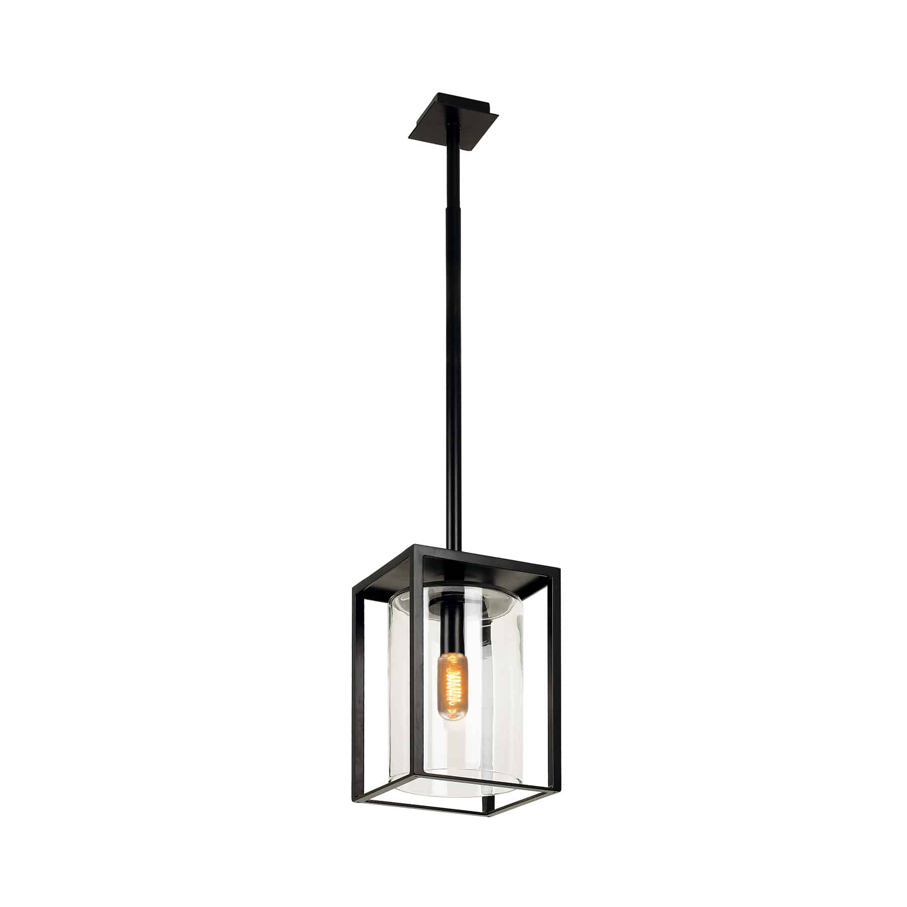 Royal Botania Dome ceiling long zwart helder glas plafondlamp tuinextra buitenverlichting