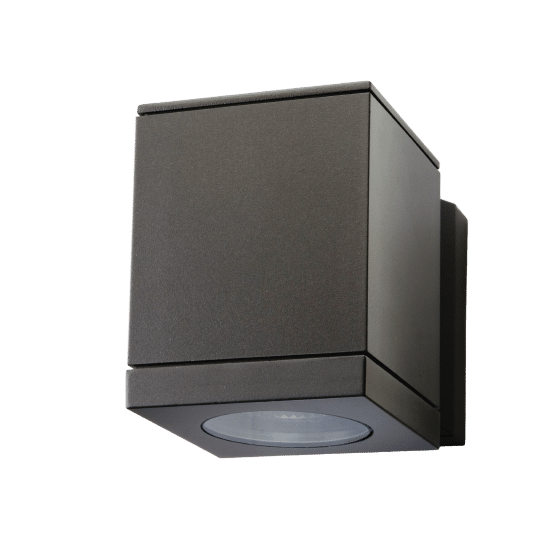 Echo wandlamp grafiet gu10 downlight vierkant buitenlampen tuinextra